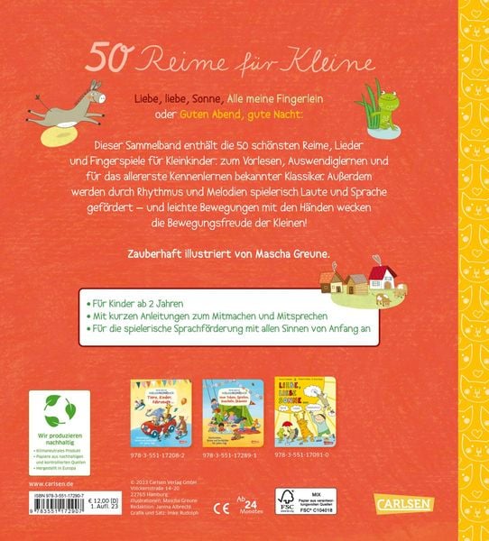 Produktbild: 50 Reime f&uuml;r Kleine