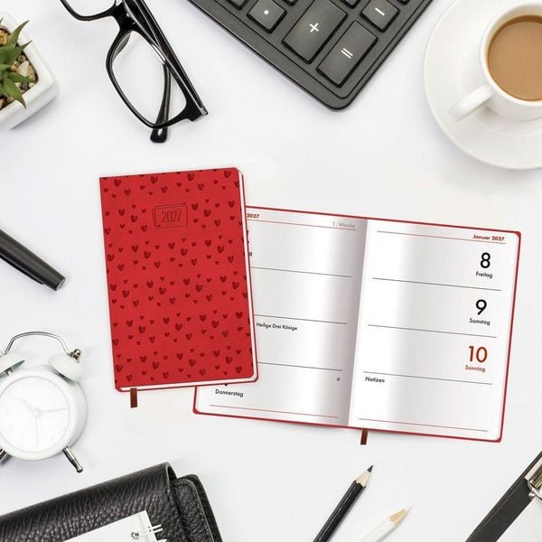 Produktbild: TR&Ouml;TSCH - Taschenkalender A7 Soft Touch Herzchen 2027