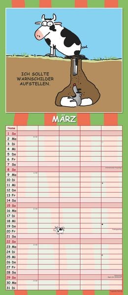 Produktbild: Lach mal wieder... 2026 Familienplaner - Familienkalender - Wandkalender - 19,5x45