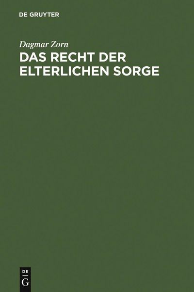 Produktbild: Das Recht der elterlichen Sorge