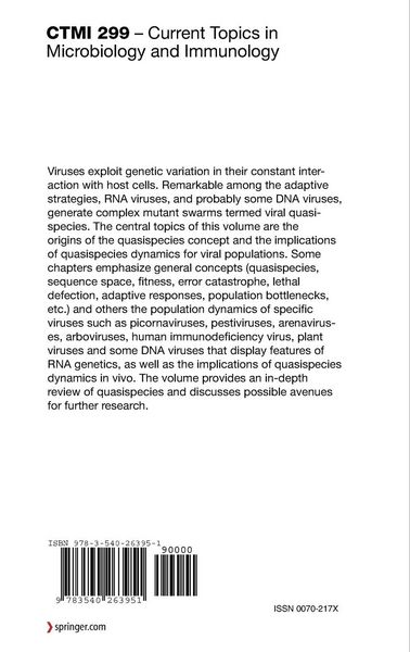 Produktbild: Quasispecies: Concept and Implications for Virology