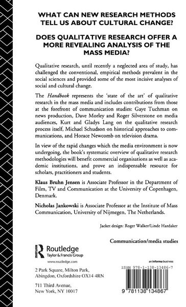 Produktbild: A Handbook of Qualitative Methodologies for Mass Communication Research