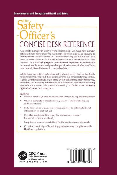 Produktbild: The Safety Officer's Concise Desk Reference