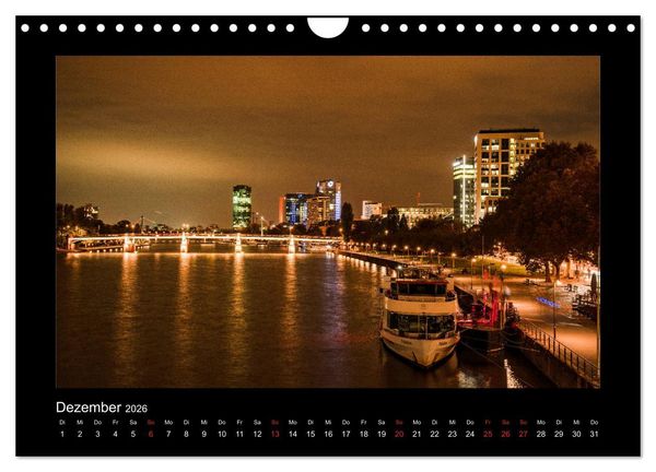 Produktbild: Frankfurt bei Nacht 2026 (Wandkalender 2026 DIN A4 quer), CALVENDO Monatskalender