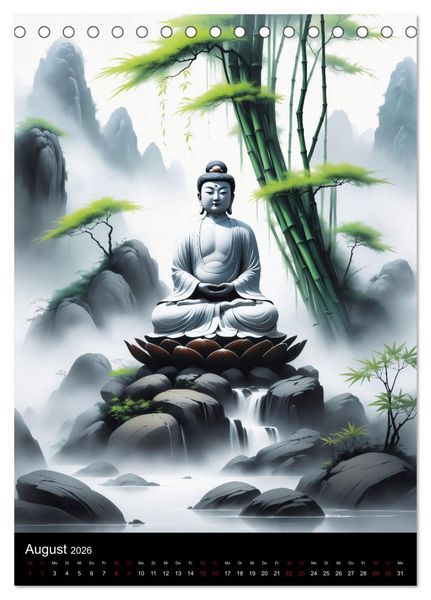 Produktbild: Asiatische Inspiration Fern&ouml;stlicher Art - Helle Werke (Tischkalender 2026 DIN A5 hoch), CALVENDO Monatskalender