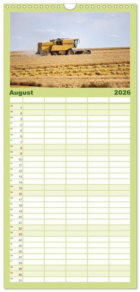 Produktbild: Familienplaner 2026 - Landwirtschaft im Norden mit 5 Spalten (Wandkalender, 21 x 45 cm) CALVENDO