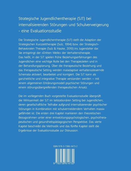 Produktbild: Strategische Jugendlichentherapie (SJT) bei internalisierenden St&ouml;rungen und Schulverweigerung