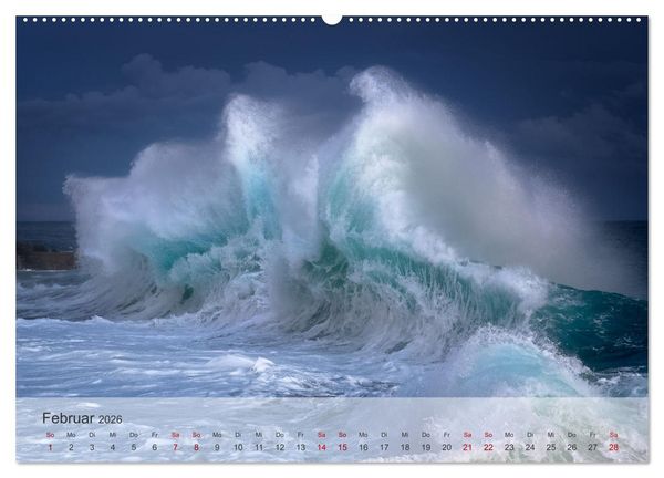 Produktbild: Wellen Konzert (hochwertiger Premium Wandkalender 2026 DIN A2 quer), Kunstdruck in Hochglanz