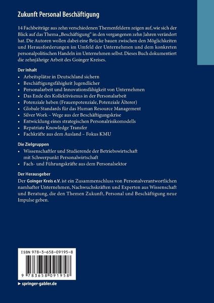 Produktbild: Zukunft Personal Besch&auml;ftigung