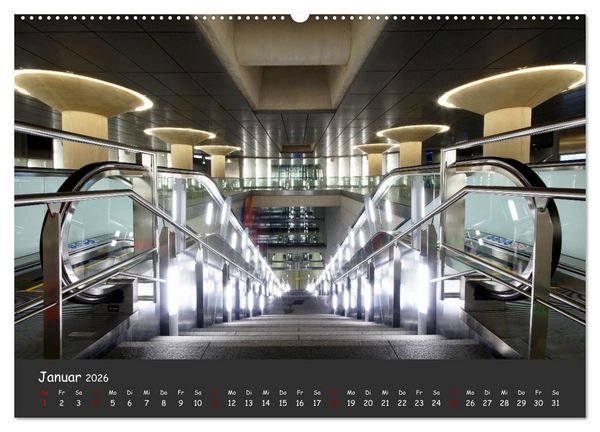 Produktbild: U-Bahn-Stationen des Westens (hochwertiger Premium Wandkalender 2026 DIN A2 quer), Kunstdruck in Hochglanz