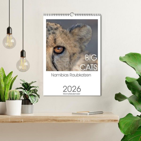 Produktbild: BIG CATS - Namibias Raubkatzen (Wandkalender 2026 DIN A3 hoch), CALVENDO Monatskalender
