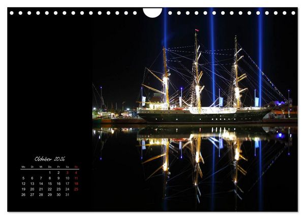 Produktbild: Bremerhaven Nights (Wandkalender 2026 DIN A4 quer), CALVENDO Monatskalender