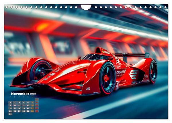 Produktbild: Formel E futuristisch (Wandkalender 2026 DIN A4 quer), CALVENDO Monatskalender