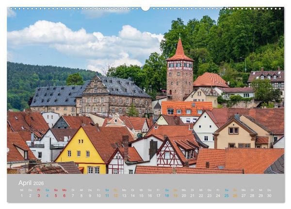 Produktbild: Kulmbach - zu F&uuml;&szlig;en der Plassenburg (Wandkalender 2026 DIN A2 quer), CALVENDO Monatskalender