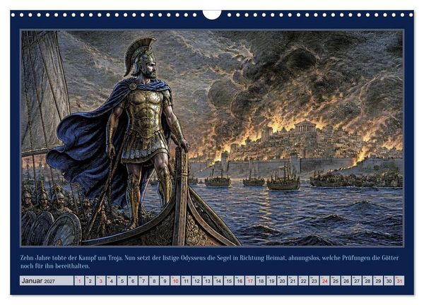 Produktbild: Gegen Sturm und G&ouml;tter: Die Heimkehr des Odysseus (Wandkalender 2027 DIN A3 quer), CALVENDO Monatskalender