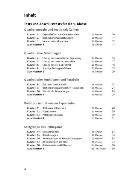 Produktbild: Fit in Test und Klassenarbeit &ndash; Mathematik 9./10. Klasse Gymnasium