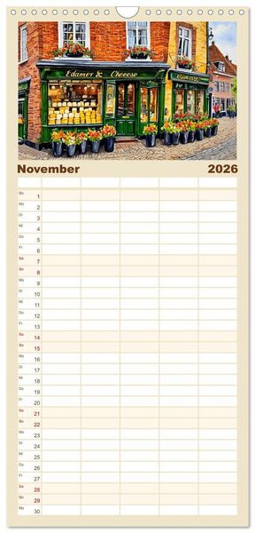 Produktbild: Familienplaner 2026 - Zauberhafte Niederlande mit 5 Spalten (Wandkalender, 21 x 45 cm) CALVENDO