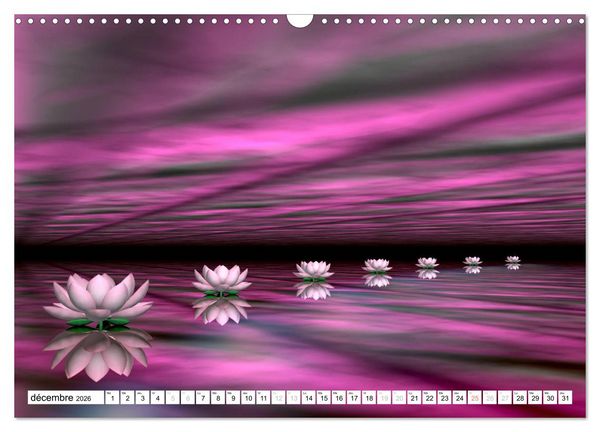 Produktbild: LOTUS M&Eacute;DITATIFS (Calendrier mural 2026 DIN A3 vertical), CALVENDO calendrier mensuel