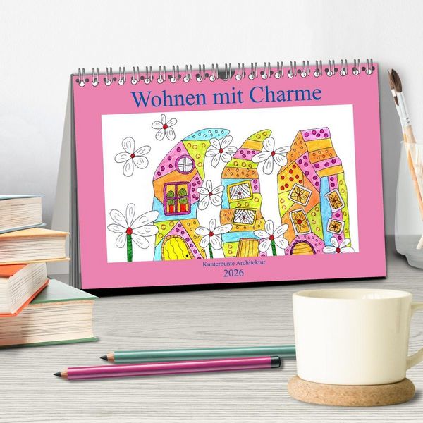 Produktbild: Wohnen mit Charme (Tischkalender 2026 DIN A5 quer), CALVENDO Monatskalender