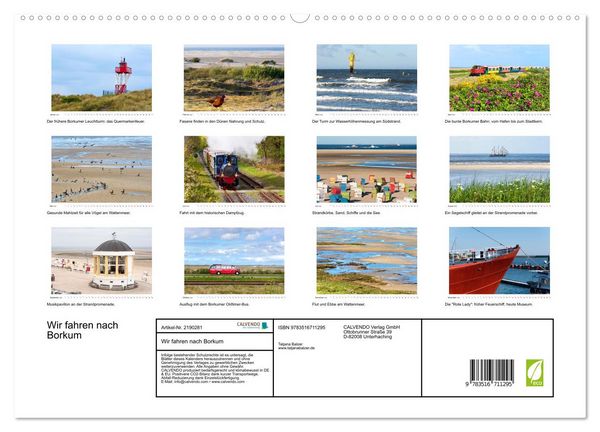 Produktbild: Wir fahren nach Borkum (hochwertiger Premium Wandkalender 2026 DIN A2 quer), Kunstdruck in Hochglanz
