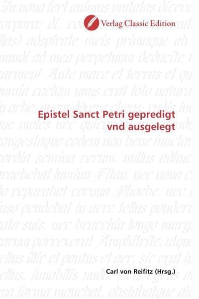 Produktbild: Epistel Sanct Petri gepredigt vnd ausgelegt
