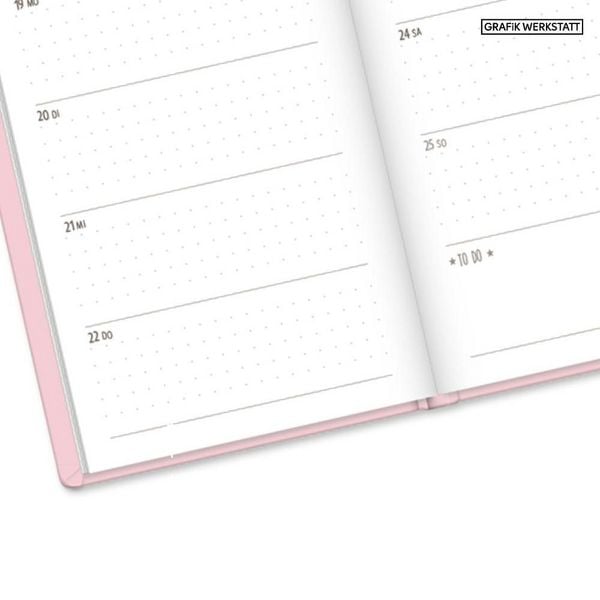 Produktbild: Terminplaner Lederlook 2027 Rosa