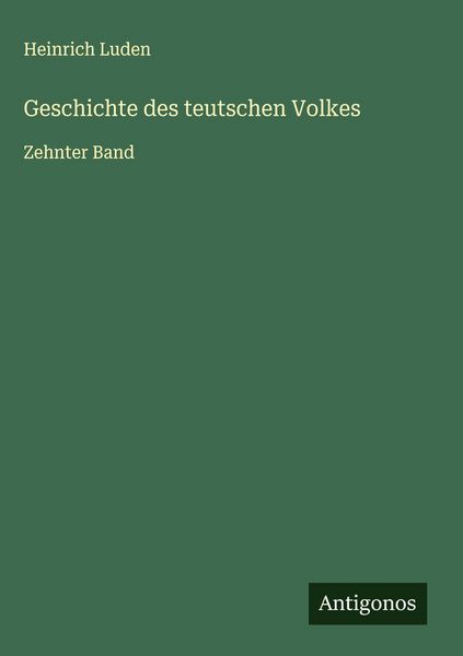 Produktbild: Geschichte des teutschen Volkes
