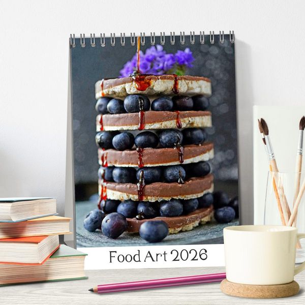 Produktbild: Food Art 2026 (Tischkalender 2026 DIN A5 hoch), CALVENDO Monatskalender