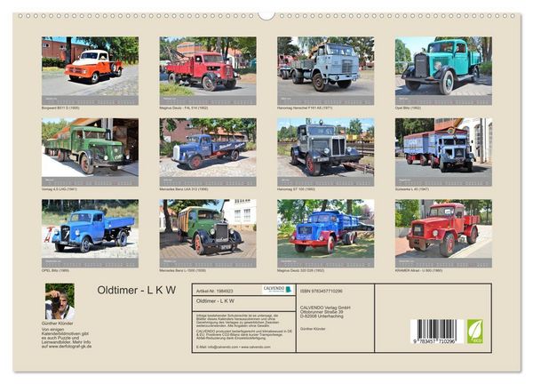 Produktbild: Oldtimer - L K W (hochwertiger Premium Wandkalender 2026 DIN A2 quer), Kunstdruck in Hochglanz