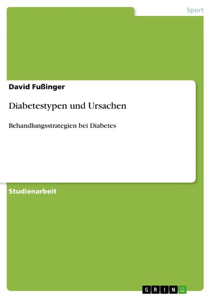 Produktbild: Diabetestypen und Ursachen