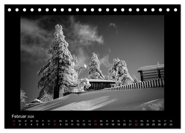 Produktbild: Harz-Bilder in monochrome (Tischkalender 2026 DIN A5 quer), CALVENDO Monatskalender