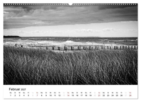 Produktbild: Ostseebad Zingst - Impressionen in Schwarz-Wei&szlig; (hochwertiger Premium Wandkalender 2027 DIN A2 quer), Kunstdruck in Hochglanz