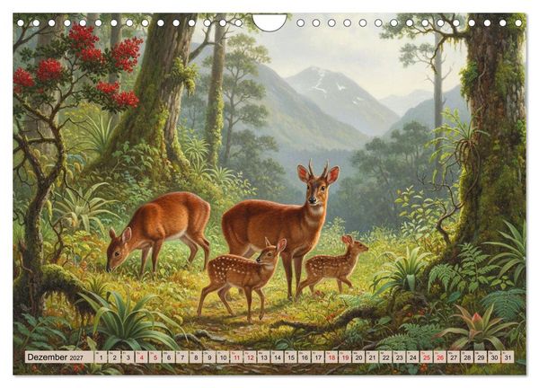 Produktbild: S&uuml;damerikas Tiere wie aus alten B&uuml;chern (Wandkalender 2027 DIN A4 quer), CALVENDO Monatskalender