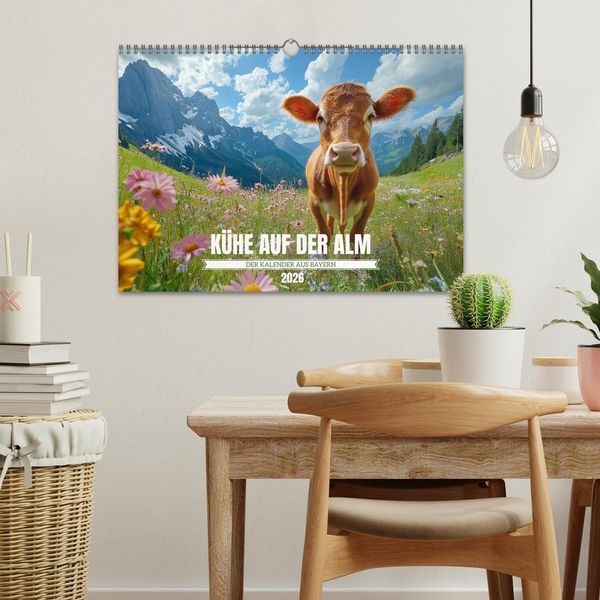 Produktbild: K&Uuml;HE AUF DER ALM &ndash; Der Kalender aus Bayern (Wandkalender 2026 DIN A3 quer), CALVENDO Monatskalender