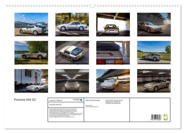Produktbild: Porsche 944 S2 (Wandkalender 2026 DIN A2 quer), CALVENDO Monatskalender