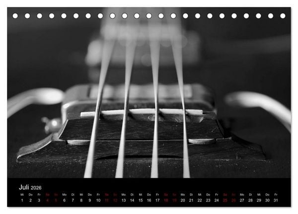 Produktbild: Regelwerke - Details alter E-Gitarren (Tischkalender 2026 DIN A5 quer), CALVENDO Monatskalender