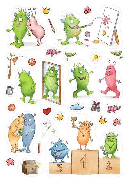 Produktbild: Eddie-Namensaufkleber und Sticker f&uuml;r Kita, Schule und Freizeit