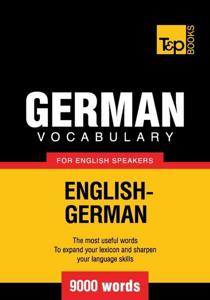 Produktbild: German vocabulary for English speakers - 9000 words