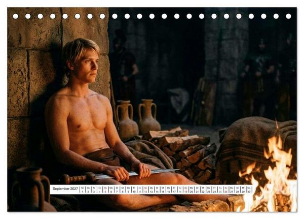 Produktbild: Echte Kerle &ndash; Gladiatoren (Tischkalender 2027 DIN A5 quer), CALVENDO Monatskalender