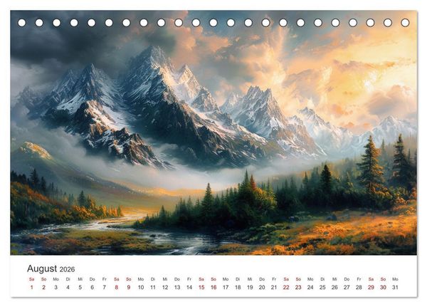 Produktbild: Farben und Licht - Landschaftsmalerei im Jahreskreis (Tischkalender 2026 DIN A5 quer), CALVENDO Monatskalender