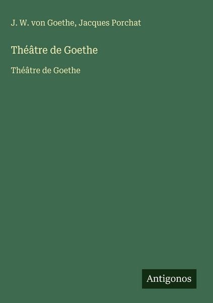 Produktbild: Th&eacute;&acirc;tre de Goethe