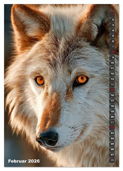 Produktbild: W&ouml;lfe aus aller Welt (Tischkalender 2026 DIN A5 hoch), CALVENDO Monatskalender
