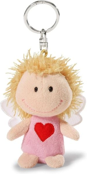 Produktbild: NICI 34554 - Schl&uuml;sselanh&auml;nger Schutzengel mit Herz Bin immer bei dir, Gl&uuml;cksbringer, rosa, 7 cm