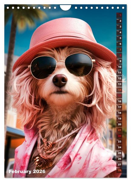 Produktbild: Stylish Dogs (Wall Calendar 2026 DIN A4 portrait), CALVENDO 12 Month Wall Calendar