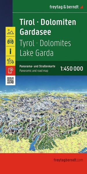 Produktbild: freytag & berndt Stra&szlig;enkarte Tirol - Dolomiten - Gardasee - Panorama 1:450.000