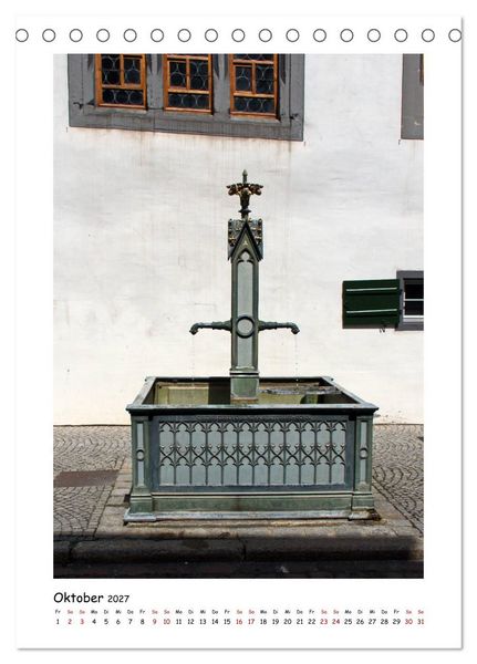 Produktbild: Wangen im Allg&auml;u und seine sch&ouml;nen Brunnen (Tischkalender 2027 DIN A5 hoch), CALVENDO Monatskalender
