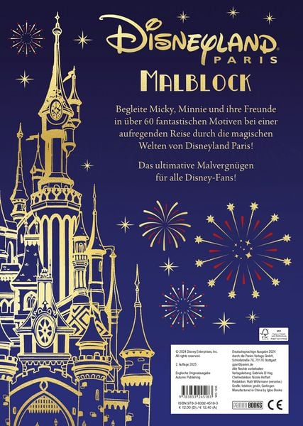 Produktbild: Disney: Disneyland Paris Malblock