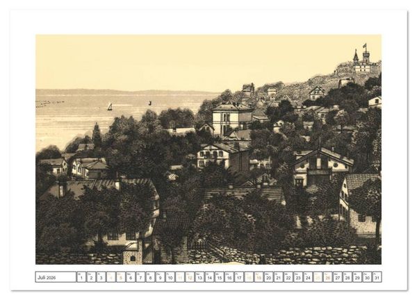 Produktbild: Hamburg: Die Hafenstadt auf historischen Stichen (Wandkalender 2026 DIN A2 quer), CALVENDO Monatskalender