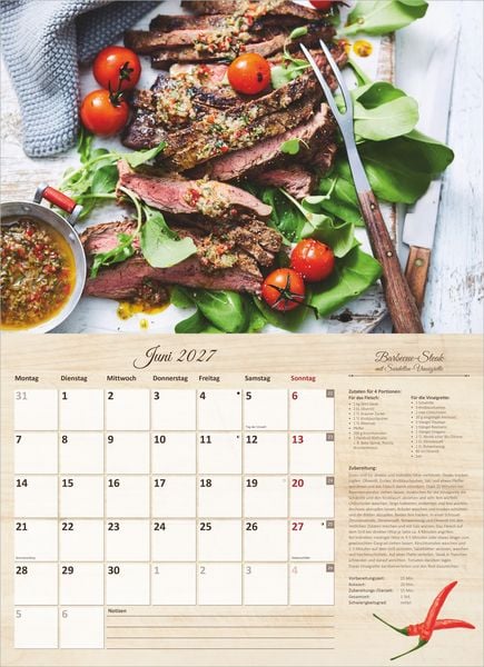 Produktbild: Der gro&szlig;e K&uuml;chenkalender - mit saisonalen Rezepten f&uuml;r Genie&szlig;er 2027