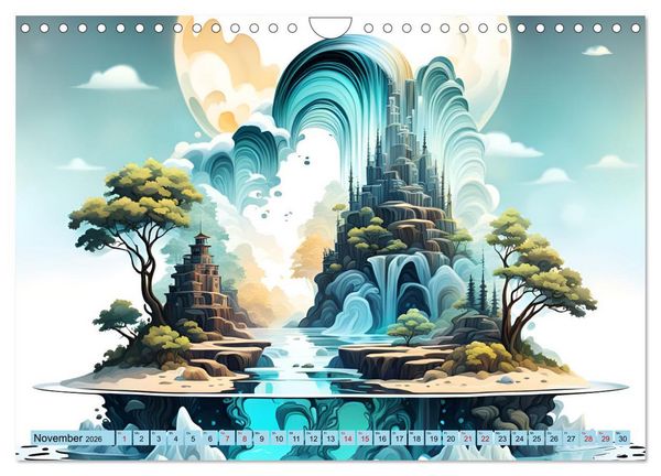 Produktbild: Magie der Natur - Wasserf&auml;lle (Wandkalender 2026 DIN A4 quer), CALVENDO Monatskalender